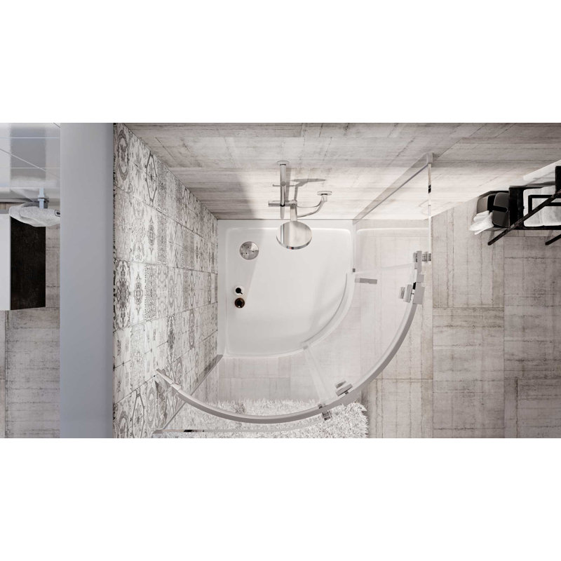  Semi-Frameless Shower Enclosure, 200cm H x 120cm W x 80cm D , Right Opening