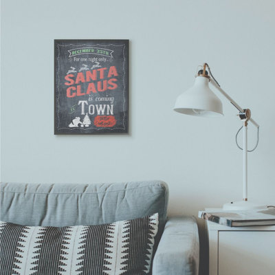 «Santa Claus Holiday» - reproduction d'art textuel