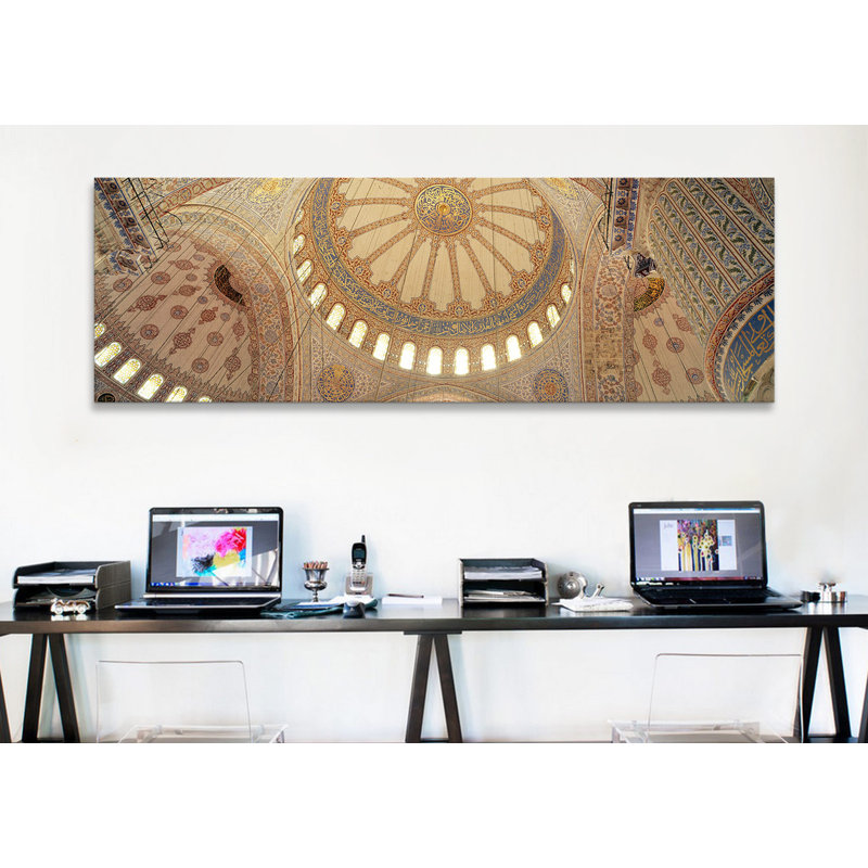 «Interiors of a mosque, Blue Mosque, Istanbul, Turquie» par Panoramic Images, impression sur toile, Toile tendue