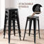 Ensemble de tabourets de bar modernes avec structure en métal (ensemble de 4)