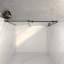 Porte de douche coulissante sans cadre l 56 à 60 po x H 72 po, verre trempé clair de 5/16 po (8 mm) de large épaisseur, couche facile à nettoyer à double face, fini noir mat avec tampon-119869675