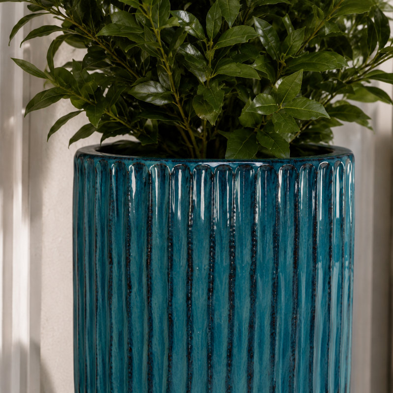 14 in. Tall Boho Vase - Azul