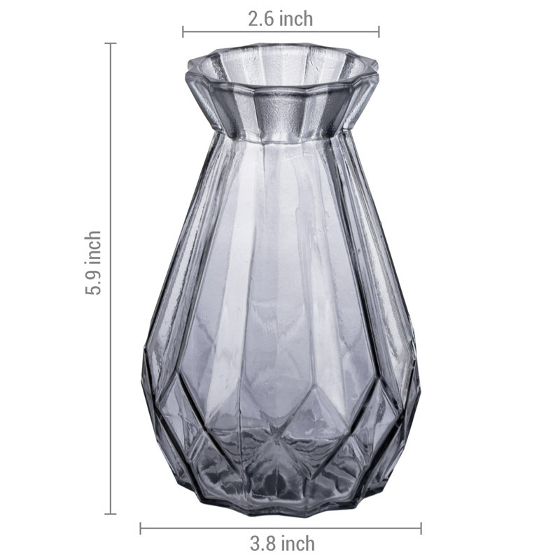Glass Table Vase, Grey