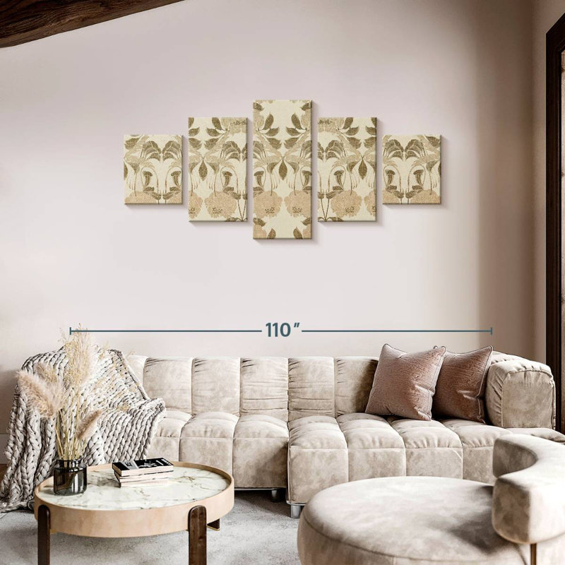Soie avec design Art nouveau, H 36 po x l 80 po
