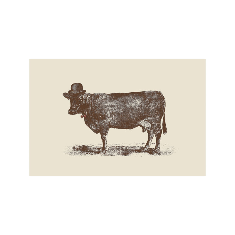 Cow Cow Nut by Florent Bodart - Wrapped Canvas Print, 20.32cm H x 30.48cm W x 1.91cm D