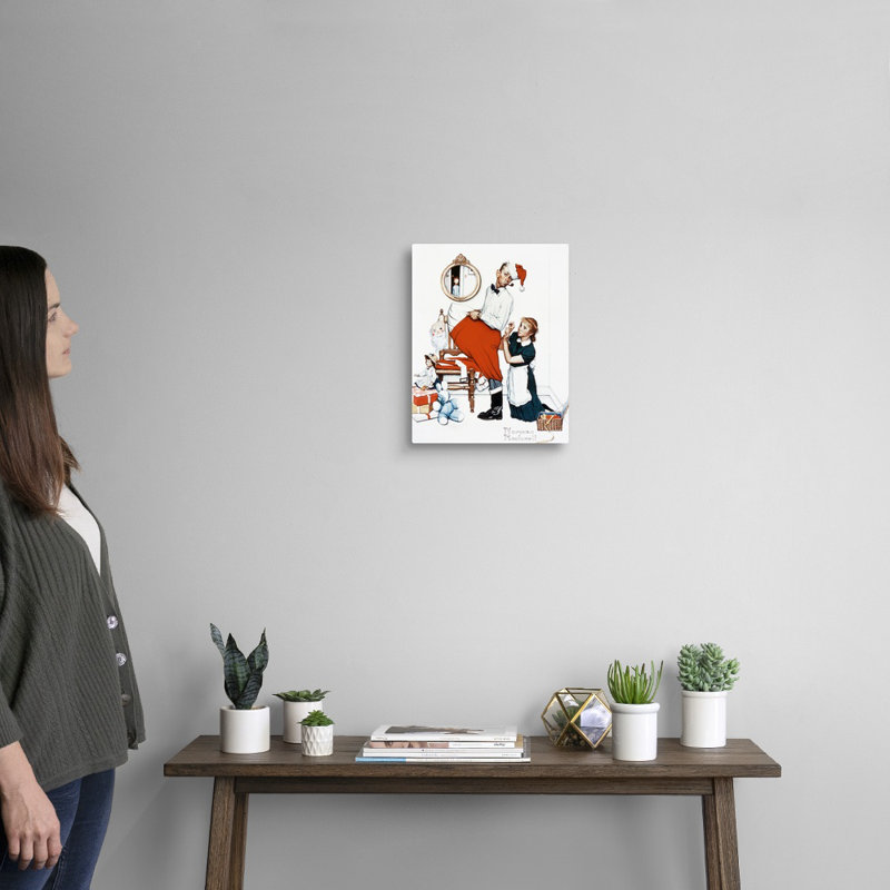 «Santa's Surprise», art mural sur toile, H 14 po x l 11 po x P 1,25 po, Toile tendue