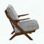 Fauteuil d'appoint en chenille de style Mid-Century, mousse enveloppée de Dacron et dossier réversible-909770193-909770199
