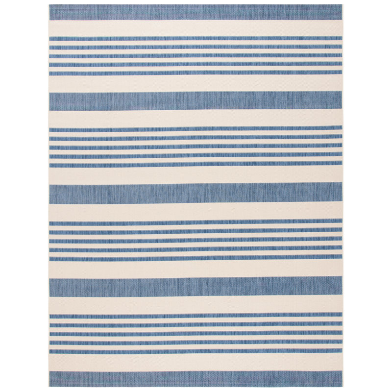 Tapis intérieur / extérieur à rayures Herefordshire Performance, Rectangle 10 pi x 14 pi