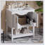 Meuble-lavabo de salle de bain avec lavabo en céramique et rangement polyvalent-239772563