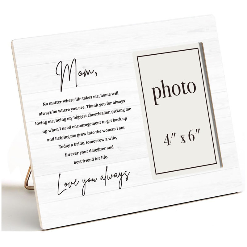 Cadre photo mère de la mariée, cadre photo souvenir de mariage de maman de 4 po x 6 po