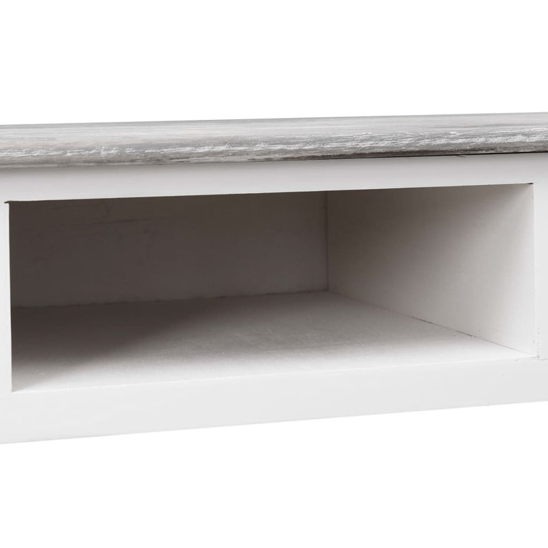 Amher Solid Wood Base Writing Desk, Grey