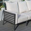 Canapé d'extérieur 3 places en aluminium avec coussins
