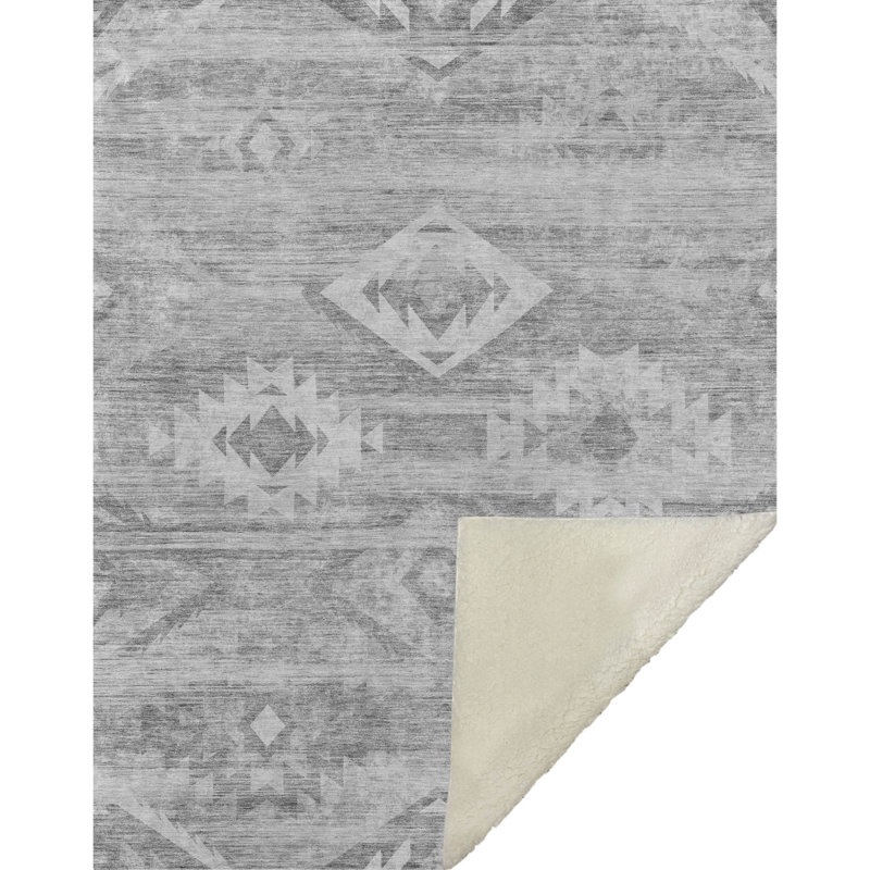 Jeté Sherpa ASB837 Southwest Addison, Silver Geometric
