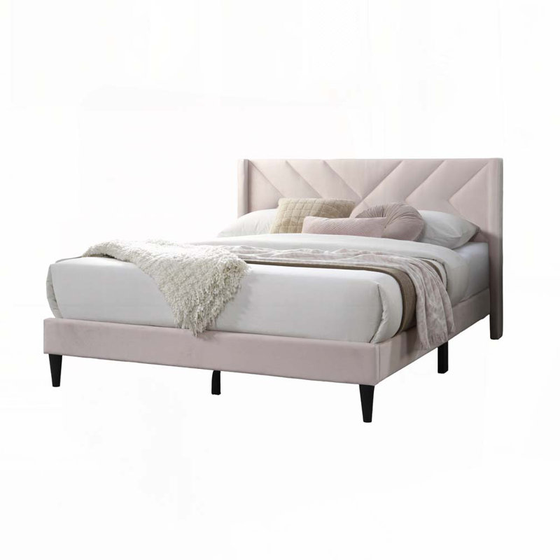 Lit tapissier en velours