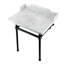 Lavabo console en marbre Carrara de 30 pouces avec pieds en laiton Kingston (8 pouces, 3 trous) Kingston-72887876