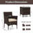 3 Pcs Outdoor Conversation Set With Cushioned Seat & Tempered Glass Tabletop