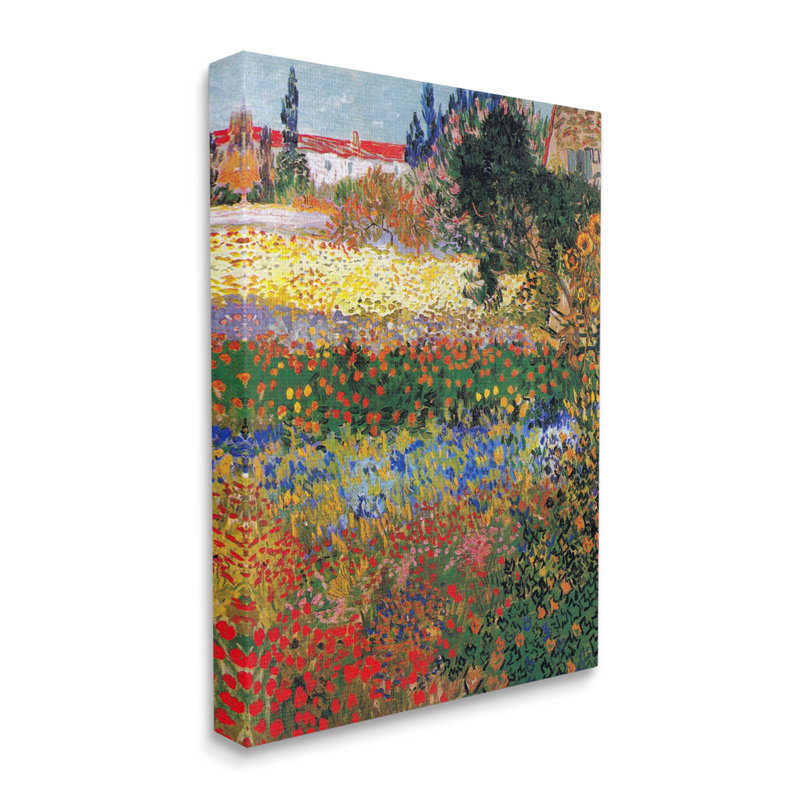 «Flower Garden Van Gogh Vivid», peinture sur toile par One1000paintings, L 16 po x H 20 po