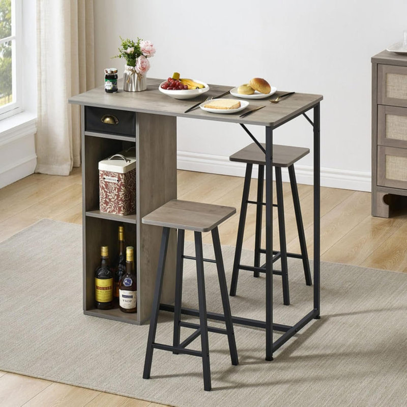 36cm Wine Bar, Grey