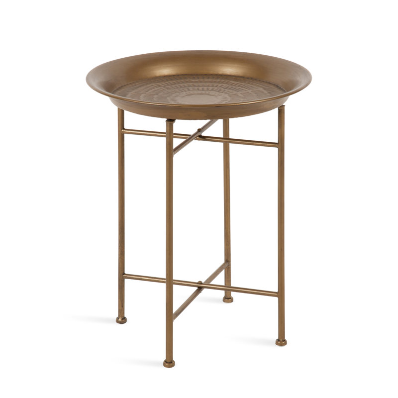 Kuehl Tray Top End Table, Gold