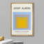 «Abstract Vibrant Color Blocks Yellow and Blue Transparent Square» par Josef Albers - reproduction de cadre flottant sur toile-95982819-95982816