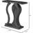 Console Table - Modern Sofa Table With Storage Shelves, Narrow Entryway Hall Table For Living Room, Display Accent Table, Black Faux Marble And Weathered Grey