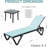 Pool Lounge Chairs Set Of 2 With Side Table, Aluminum Adjustable Outdoor Chaise Lounge-1398657992