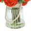 Ranunculus Fall Arrangement in a Glass Vase with Rope Accent