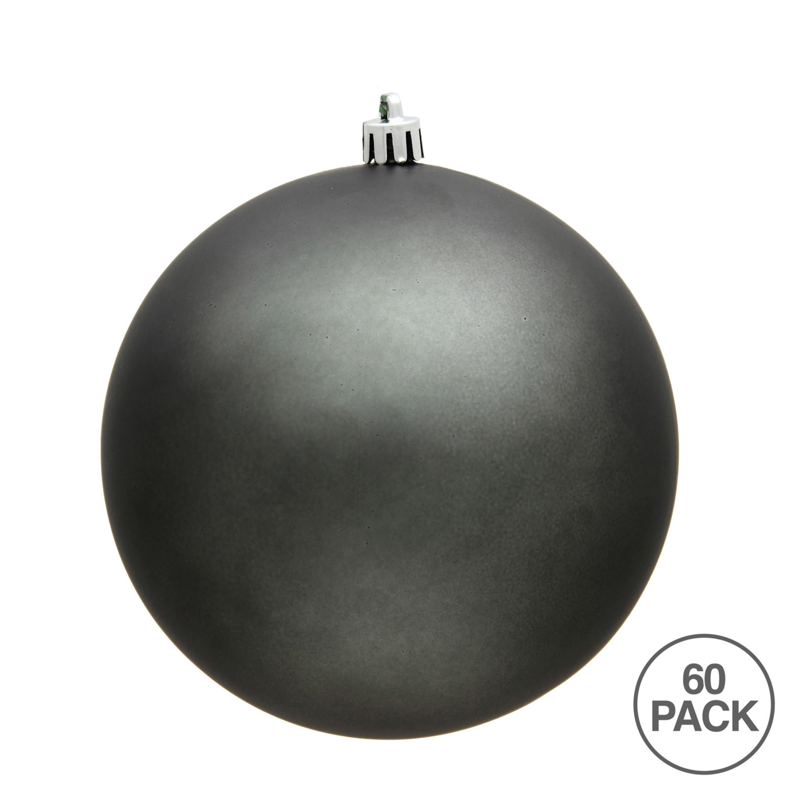 4" Shatterproof Bauble, Matte Pewter