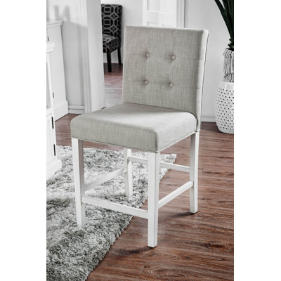 Chaise de comptoir transitionnelle H 20 po (2 / RTC), blanc antique