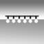 Lustre industriel scandinave, structure en métal noir et blanc, 35,8 po x 3,9 po x 3,9 po | 6 x douilles E27, 40 W maximum | Luminaire élégant pour la décoration moderne, parfait pour le salon et la salle à manger-1860812296-1860812299
