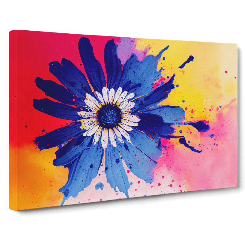 Daisy Flower Splash Vol.2 - Wrapped Canvas, 35cm H x 50cm W x 3cm D
