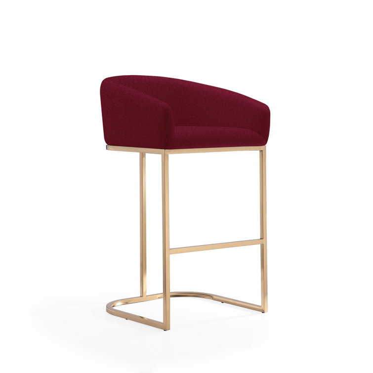 Lioba Upholstered Counter Stool with Metal Frame