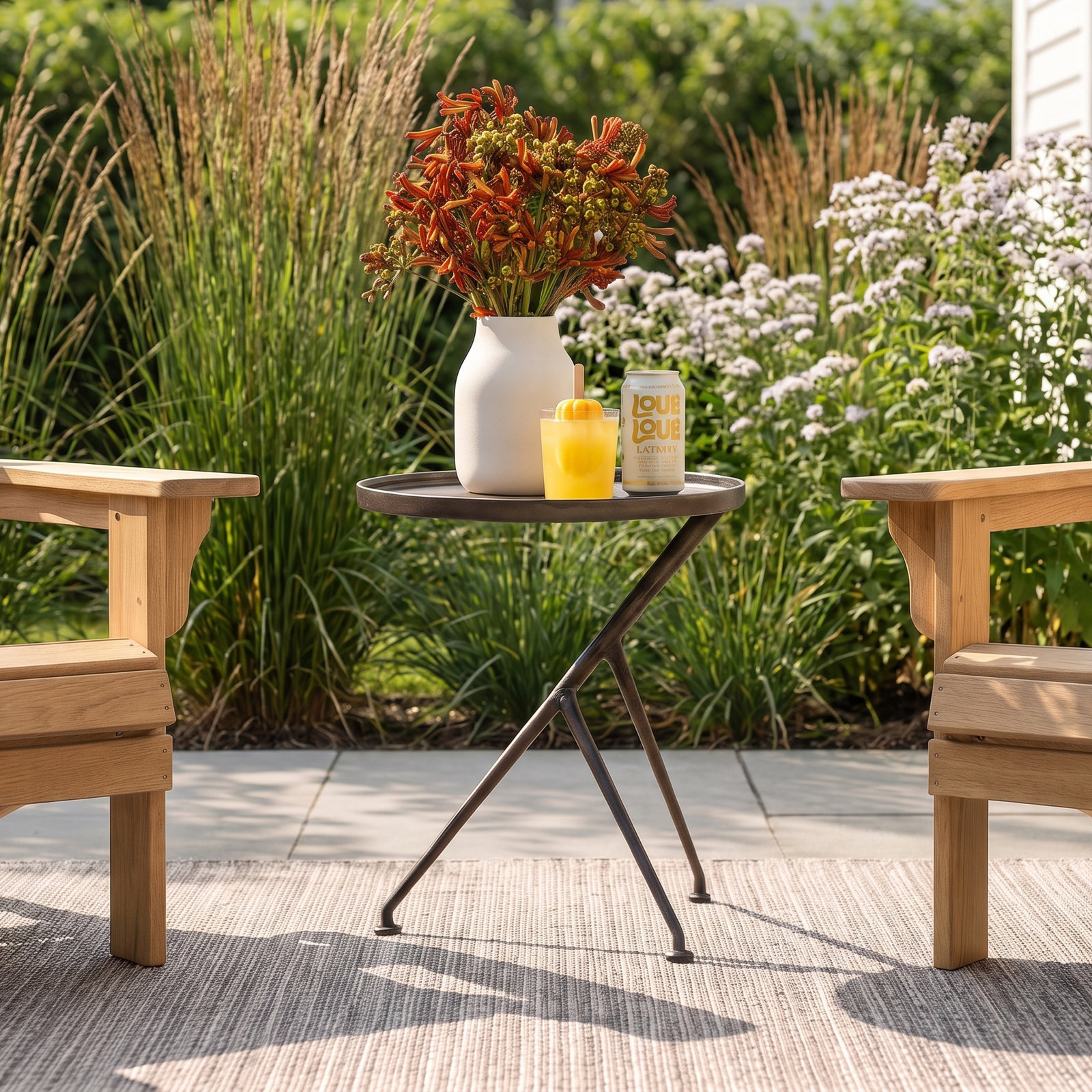 Greely 18 " Patio Side Table, Antique Rust