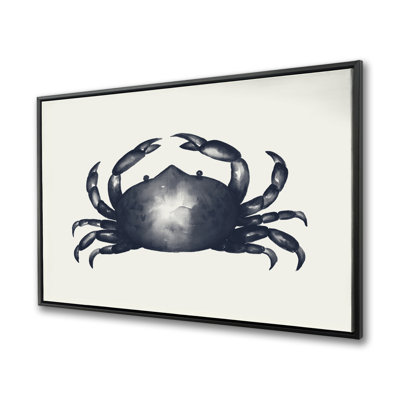 Crabe bleu - Toile encadrée pour la décoration intérieure | Thème de l'océan