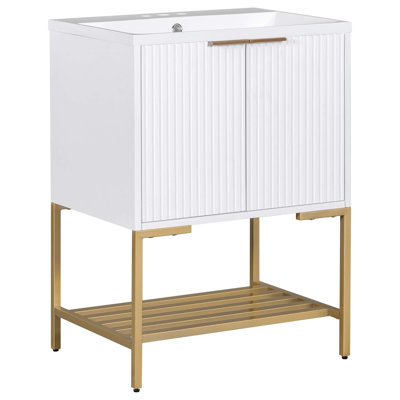 Ensemble de meuble-lavabo simple autoportant 24 po Neola avec plateau en céramique Neola