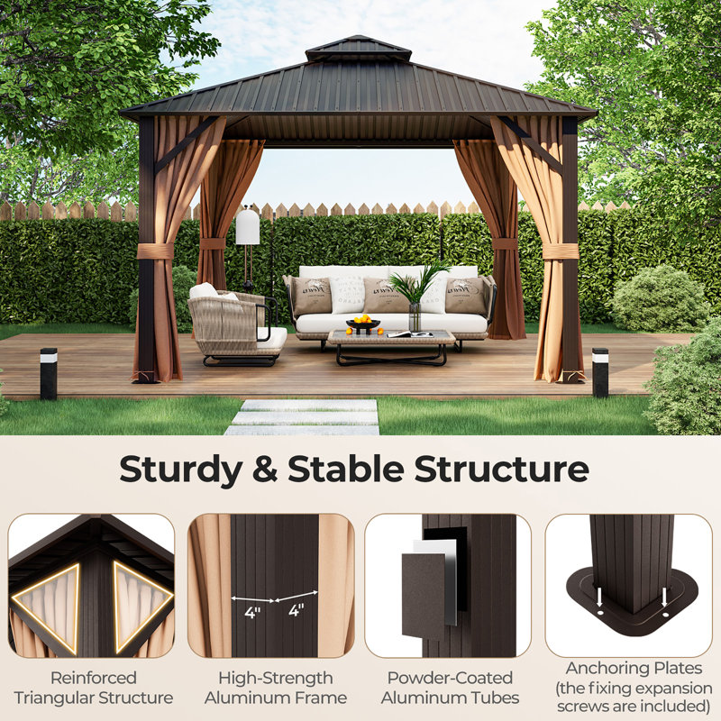 Aluminum Patio Gazebo, 12' x 12'