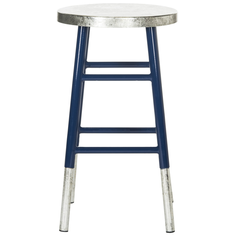 Tabouret de bar et de comptoir Amiaha, Marine, Tabouret de bar (assise de 30 po de hauteur), Argent