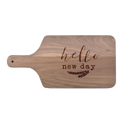 Hello New Day Paddle Cutting Board