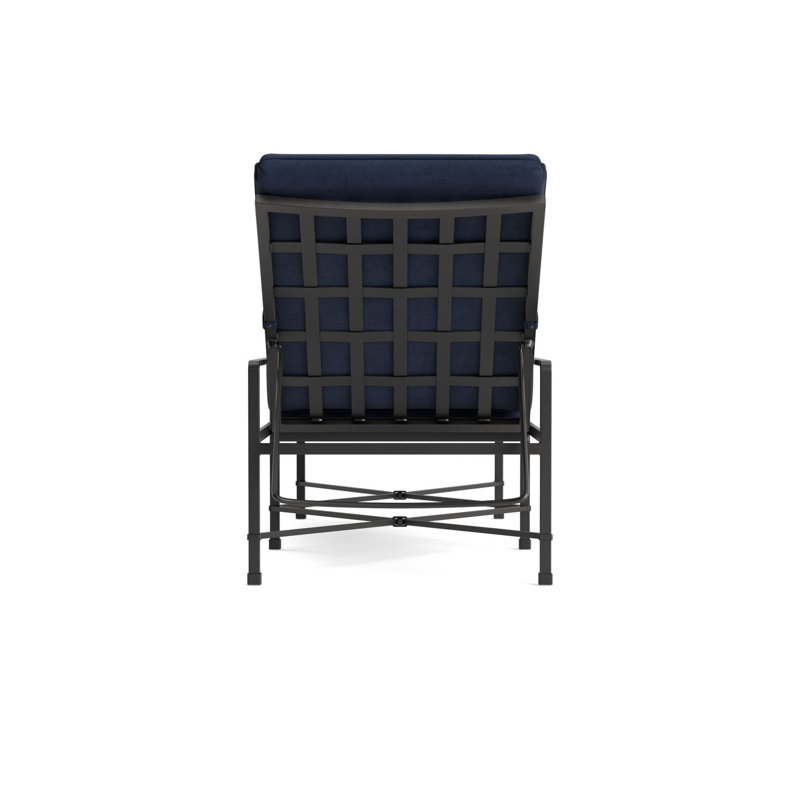 Venetian Outdoor Chaise Lounge, Textured Pewter, Fusion Neptune