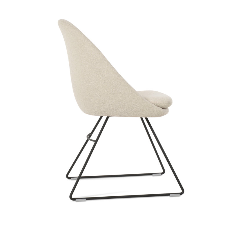 Chaise de salle à manger Avanos, Tissu blanc cassé
