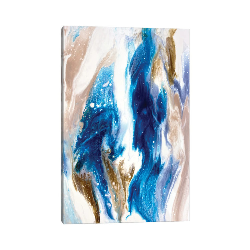 Sapphire Wave - Print on Canvas, 30.48 cm H x 45.72 cm W, Wrapped Canvas