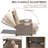Patio Recliner Chair, Beige, Rust- Resin , Adjustable Angle, Thick Cushions, For Indoor Outdoor Chair Use - Hand-Woven Comfortable, With Side Table