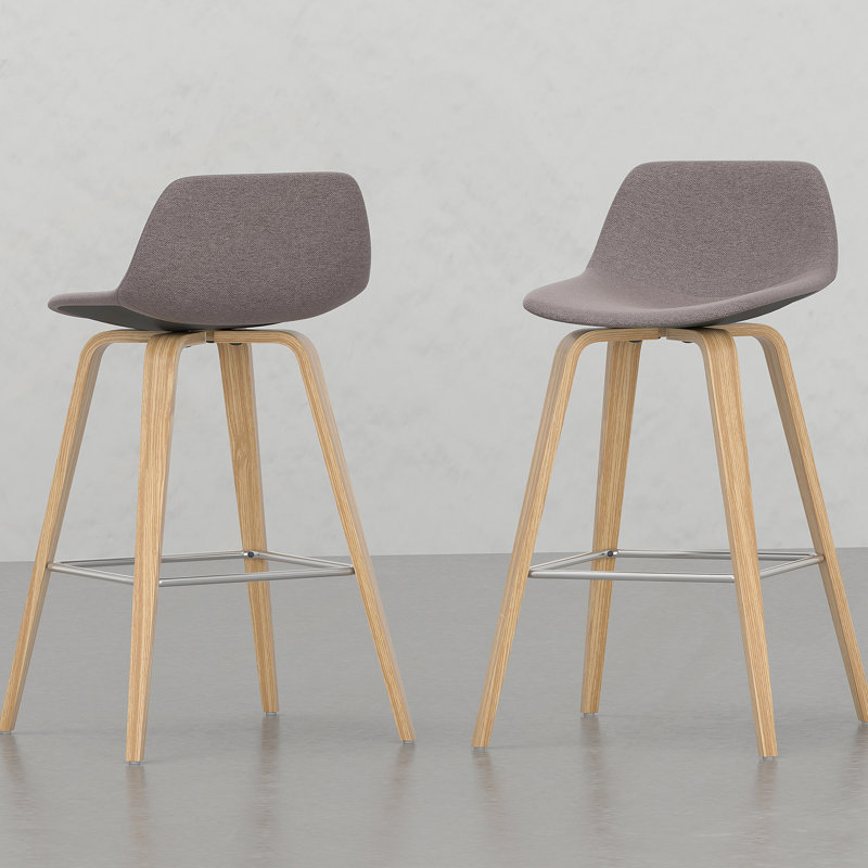 Tabouret à hauteur de comptoir / de bar Bentwood (ensemble de 2), Mocha