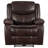 Salerno Dark Brown Upholstered Power Recliner Chair-1451888244