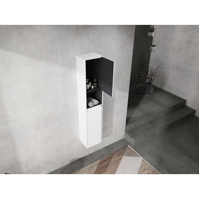 Armoire latérale de 12 po avec 2 portes à fermeture douce et 1 rangement ouvert