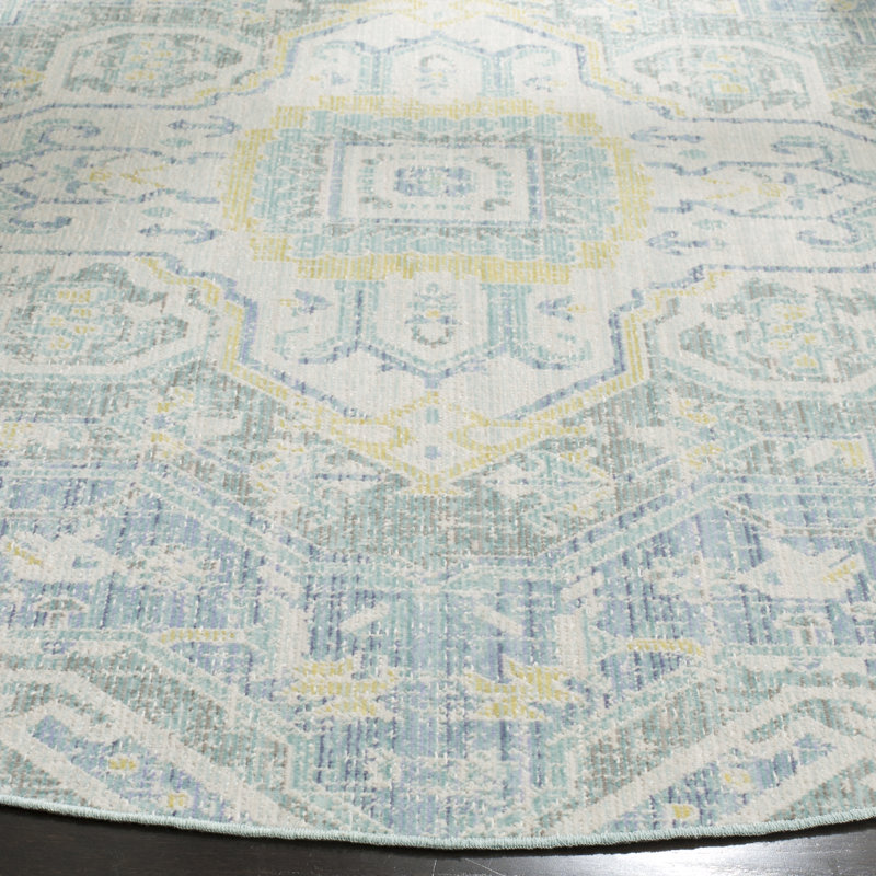 Chauncey Performance Oriental Rug, Round 6'