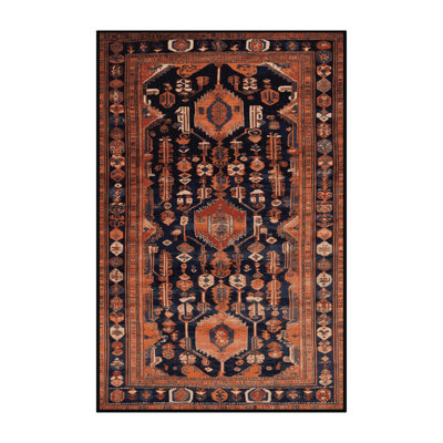 Machine Washable Turkish Brown Area Rug