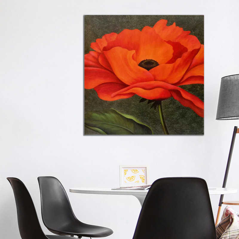 Red Poppy by John Zaccheo - Wrapped Canvas Gallery-Wrapped Canvas Giclée, 93.98 cm H x 93.98 cm W x 3.175 cm D