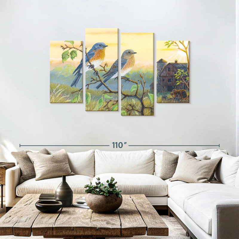 Brampt True Blue Bluebird, 48" H x 75" W