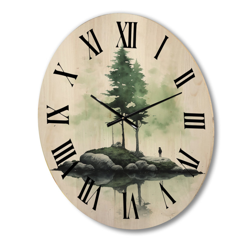Horloge murale en bois massif Anevay, Grand